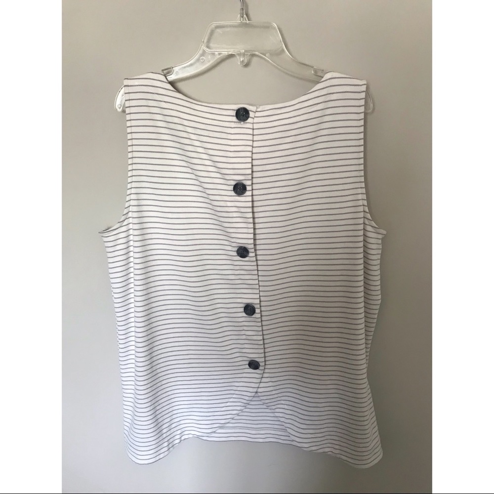 Loft Button Back Blouse Tank Top